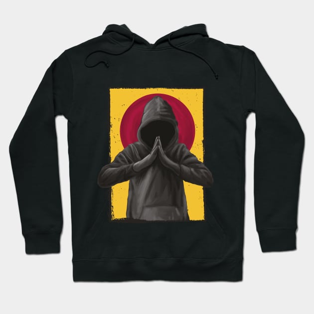 Praying Hands Men's Black Rap Hip Hop Musik Hoodie by Upswipe.de